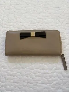 Kate Spade ベージュ リボン付き長財布
