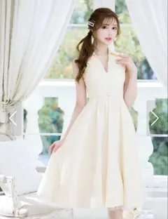 sugar DEA襟付きミディアムドレス、キャバドレス