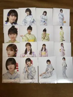 櫻坂46 森田ひかる　山﨑天　田村保乃　藤吉夏鈴　生写真コンプセット2022浴衣