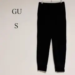 ジーユー スウェットジョガーパンツ コットン混 ユニセックス ブラック 【S】