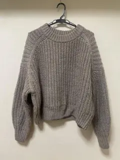 H&M ベージュ ニットセーター Lサイズ