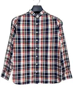 匿名発送　美品　マッキントッシュフィロソフィー　チェックバンドカラーシャツ　36