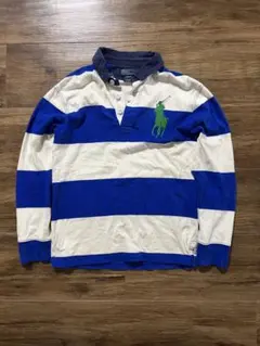 ポロ ラルフローレン 長袖 シャツ ビッグポニー 刺繍 美品 ボーイズ