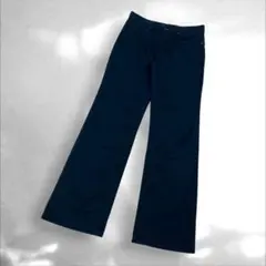 ラルフローレン　美シルエット　フレアパンツ　ワイドパンツ　ネイビー7号（D1のサムネイル
