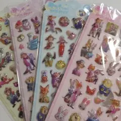 ズートピア ぷくぷくシール 4枚セット 立体 3D