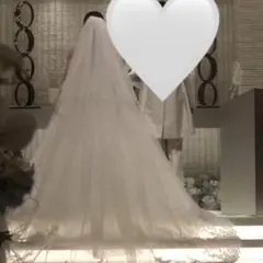 【美品】ウエディングベール 3m ロング 豪華スパンコール コーム付 挙式