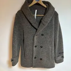 URBAN RESEARCH DOORS グレー ダブルブレストピーコート