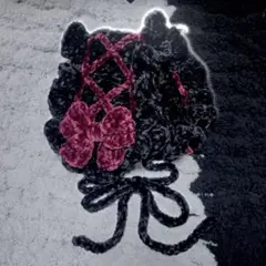 ハンドメイド レースアップ♡ ヘッドドレス（黒×ワイン）