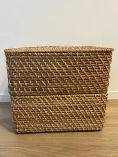 無印良品 重なるラタンバスケット
