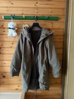 ファー付き　カーキ モッズコート