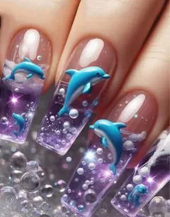 ★ネイルチップおまとめ割引あり★ イルカアート ネイルチップセット 24個