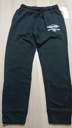 【新品タグ付】裏起毛 ブラック スウェットパンツ プリントロゴ