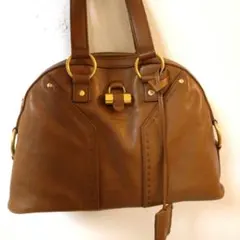 YVES SAINT LAURENT ブラウン ミューズ ハンドバッグ