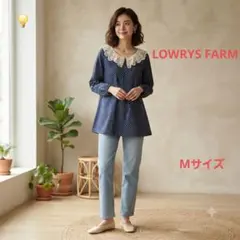 LOWRYS FARM(ローリーズファーム)ドット柄 レース襟 チュニック Mのサムネイル