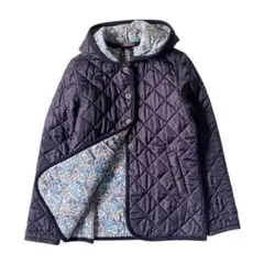 ラベンハム リバティ キルティングジャケット パープル フード 36 花柄