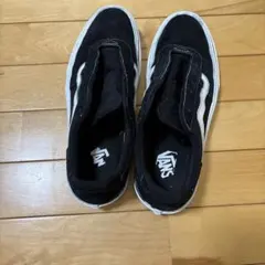Vans スエード ブラック/ホワイト スリッポン