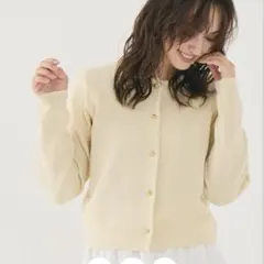 coca、コカ スプリングニット金ボタンカーディガンXL