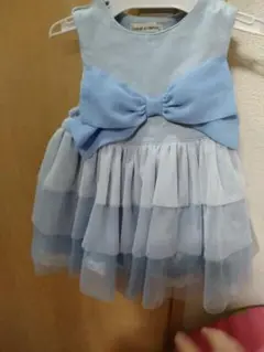 新品　クーラクール　ワンピース　水色　シンデレラ風　リボン　フリル　チュール
