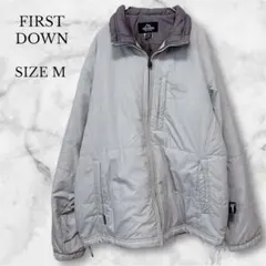 ファーストダウン アウター 中綿ジャケット グレー 防寒 カジュアル M