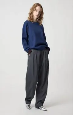 【新品タグ付き未着用⭐︎Roku ロク】ネイビーの長袖ニット