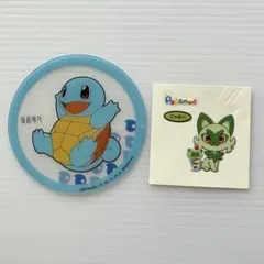 ポケモンコースター 韓国限定 ゼニガメ デコキャラシール ニャオハ