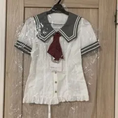 新品・未使用】メタモルフォーゼ セーラーワンピース 白×紺 - メルカリ