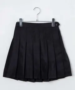 黒 ミニ丈 プリーツスカート