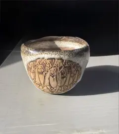 岡谷是心 ミニ盆栽鉢 陶器 彫刻デザイン 植木鉢 - メルカリ