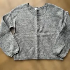 earth music &ecology グレーニット　パール付き