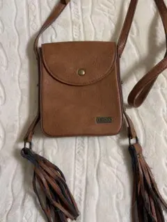 ROXYフリンジ付きショルダーバッグ