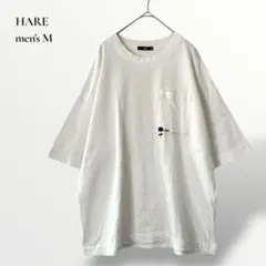 HAREハレ／薔薇刺繍 ポケット付きクルーネックTシャツ Mサイズ ホワイトのサムネイル