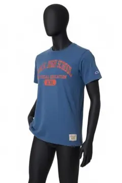 Champion チャンピオン カレッジTシャツ L フェード 青