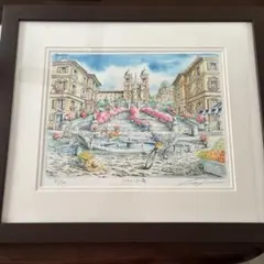 アントニオ・ブエノ　版画 額装 美術品 インテリア　イタリア画家　真作　芸術 アントニオ・ブエノ 版画 額装 美術品 インテリア イタリア画家 真作