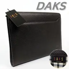 【タグ付き 未使用 】ダックス ACE クラッチバッグ レザー ダークブラウン