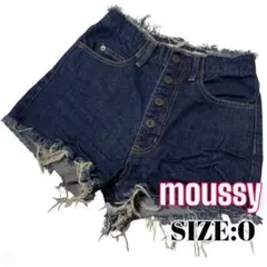 ⭐️A51⭐️ moussy ♥ リメイク風 フリンジ ボタン デニム ショーパン
