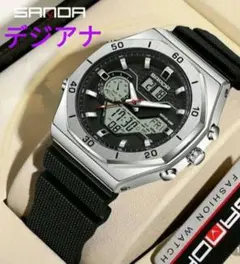 ★■ 新品 SANDA メンズ 腕時計 デジアナ