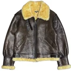 美品 B-3 羊革 リアルムートン ボマージャケット Mサイズ ブラウン