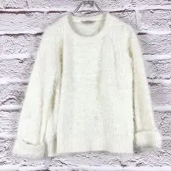 r200 torrazzmo donna アイボリー フワフワ 長袖ニット