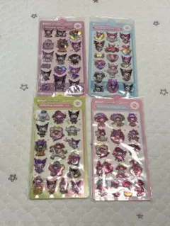 ※台紙なし※サンリオ 4枚セット ボンボンドロップシール ぷっくりシール