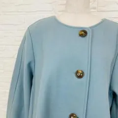 アースミュージック＆エコロジー　ノーカラーAラインコート　M