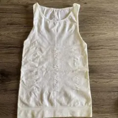 新品 スパンデックス ホワイトタンクトップ XL 伸縮素材