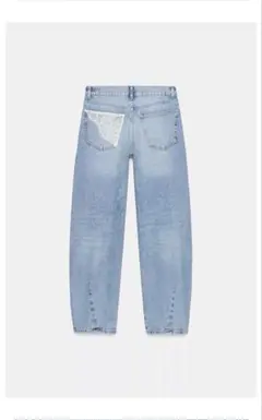 完売品⭐︎ZARA Z1975 ダメージ加工バギーレースデニムパンツ 34
