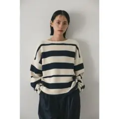 スタイルミキサー スタミキ 2WAYボーダーニット ネイビー長袖のサムネイル