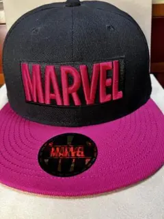 MARVEL キャップ 帽子 ブラック ピンク