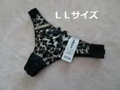 C240-15★【匿名配送】Tバック ショーツ(豹柄黒系)LL【複数購入割引有】