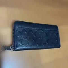 COACH 長財布 ブラック シグネチャー