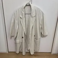 ベージュ テーラードジャケット 半袖　GU