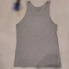 グレー タンクトップ コットン混紡