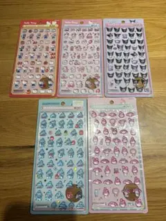 ボンボンドロップシール　サンリオミニ５種　キティ　マイメロ　クロミ　ハンギョドン