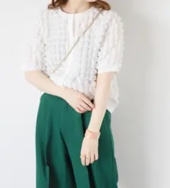 新品タグ付き　ehka sopo 前後2wayもこもこカーディガン